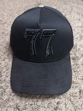 Barba Black '77' Embellished Baseball Cap